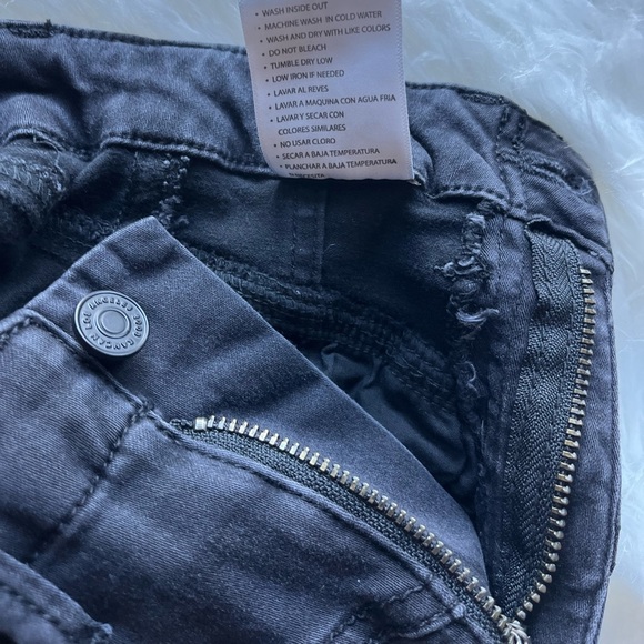 🆕 Kan Can Women's High Rise Flare Jeans Size 24/32 Charcoal Black Stretch Denim - Picture 6 of 12